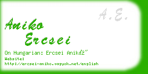 aniko ercsei business card